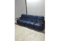 Bộ sofa xanh tay gỗ
